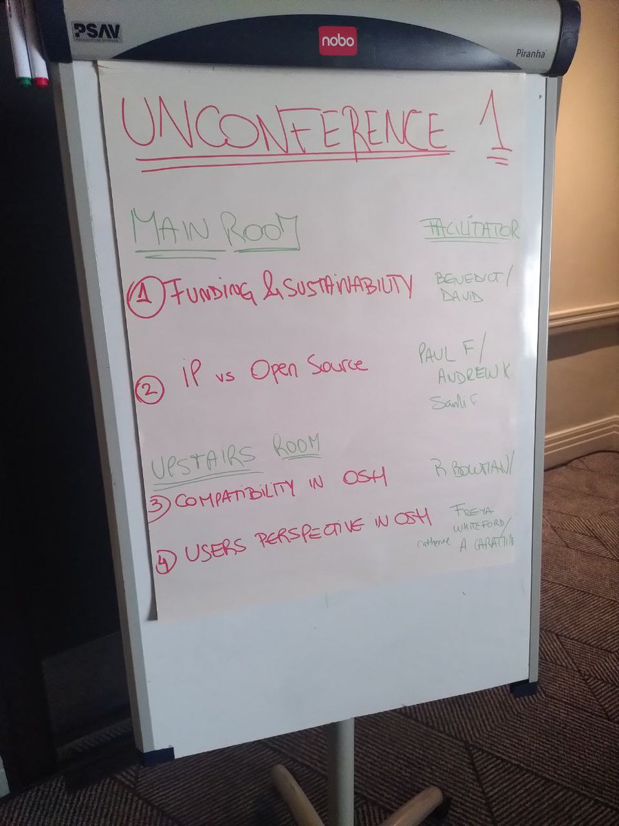 Cassandreces's tweet photo. Now at #openmicroscopy2023 we move to unconference sessions. This is just the first set of topics that researchers, developers, users and science funders interested in open microscopy will be discussing in the following days. https://t.co/ldnAAqI1zX
