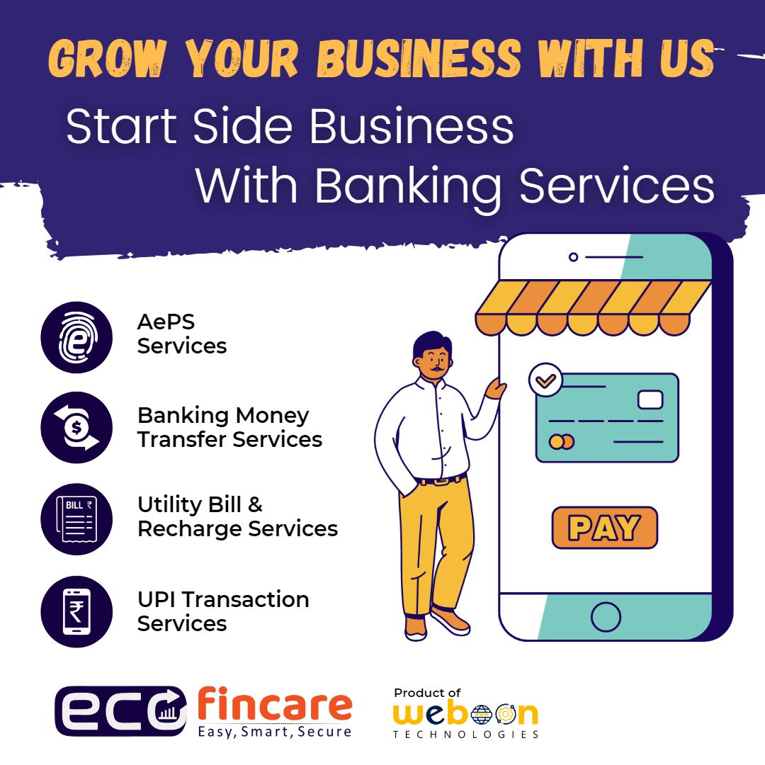 weboontech's tweet photo. #ECOFincare #Weboon become a distributor or retailer contact +91 9825255725

#BBPS #AePS #BillPaymentsBusiness #bankingapis #APIs #FASTag #Agency #Distributorship #paymentgatewayolution #upiserviceproviders #pancardonline https://t.co/nAlm8xL3KK