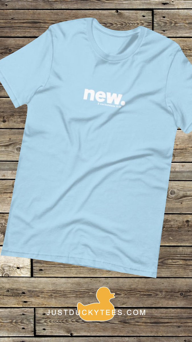 jayhigham's tweet photo. NEW tee
"Therefore, if anyone is in Christ, he is a new creation. The old has passed away; behold, the new has come." 2 Corinthians 5:17 ESV - Visit https://t.co/nd0OHipSSc!!

#justduckytees #inaword #tees #tshirts #shirts #graphictees #new #faith https://t.co/Xq0HIAMDIB