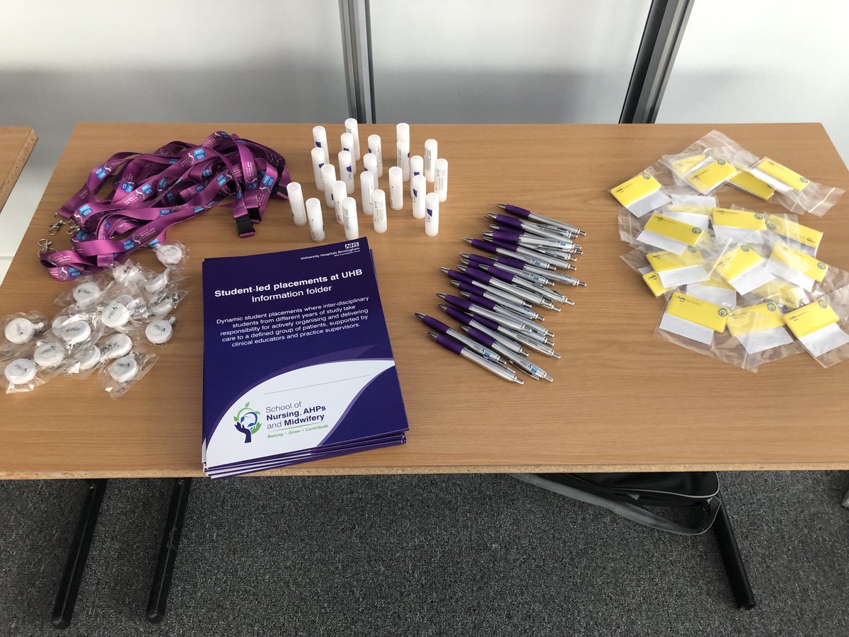 School of Nursing, AHPs and Midwifery (@uhb_son) on Twitter photo Head of School Ruth Pearce smiling with Clinical Educator and brilliant organiser Katie. Ready for the students with welcome folders, pens, lip balms and their all important “‘my name is..” badges! 😊 <a href="/uhbtrust/">University Hospitals Birmingham</a> Head of School Ruth Pearce smiling with Clinical Educator and brilliant organiser Katie. Ready for the students with welcome folders, pens, lip balms and their all important “‘my name is..” badges! 😊 <a href="/uhbtrust/">University Hospitals Birmingham</a>