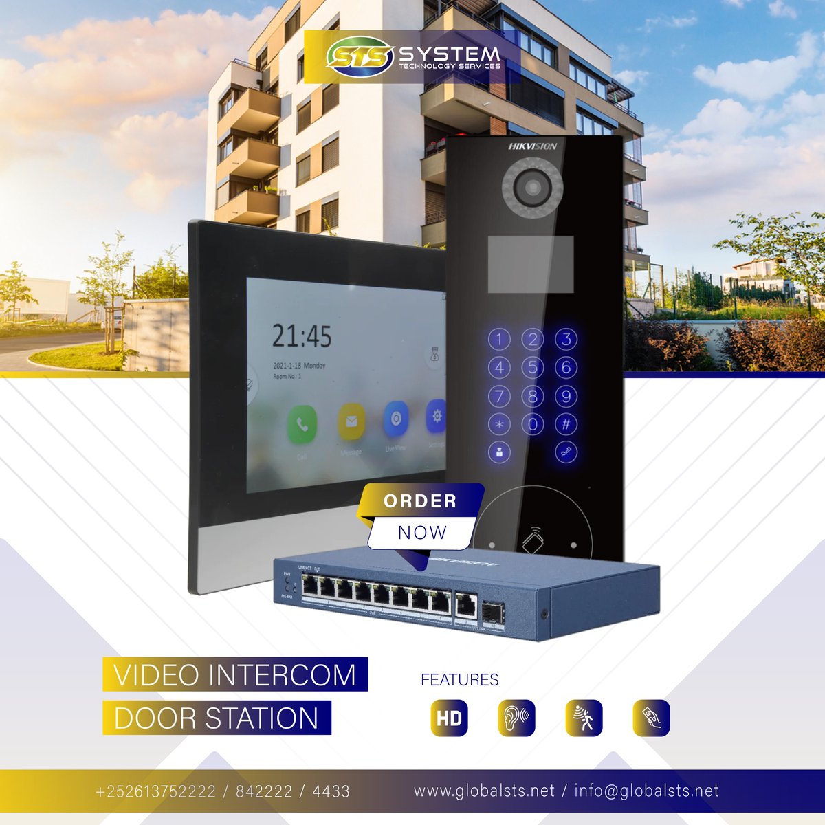 globalstsone's tweet photo. #Video_Intercom #Door_Station waa intercom-ka apartments-ka waxaana wada adeegsan kara dhamaan cidaha deggan apartment-ga, kaliya midkaste waxa uu u baahanyahay Screen qeybtooda u gaar ah.
qalabkaan waa mid qiima yar tayo leh iyo damaanad 1 sano ah. https://t.co/CpWMPIs5f2
