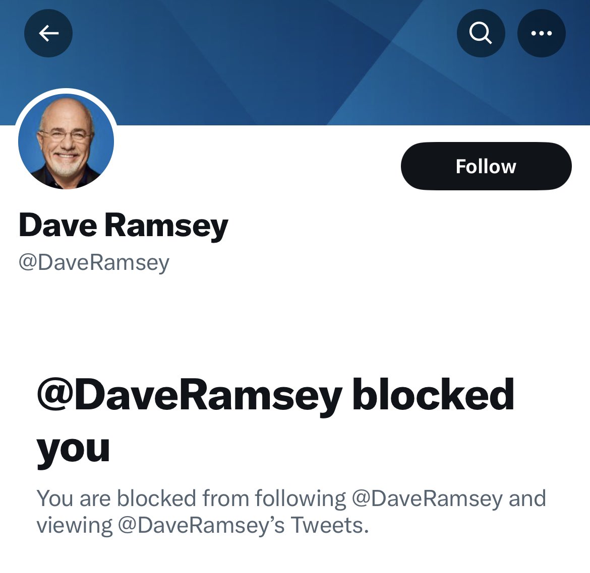 TPP_MD's tweet image. You know you’ve made it when Dave blocks you for pointing out 3 things he gets wrong:

1. Actively managed funds lose to passive index funds &amp;gt;90% of time

2. Planning on 13% returns isn’t smart

3. PSLF exists. Don’t eat Ramen to pay off debt that will be forgiven

#FinTwit