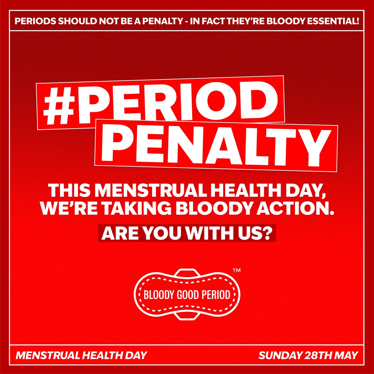 🩸Babes - #MenstrualHealthDay* is this week, on Sunday 28th May 🩸