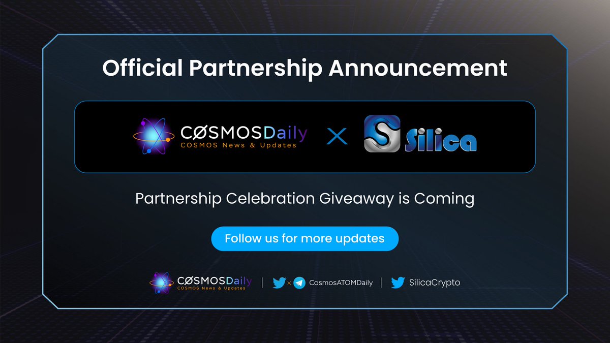 Bera_Daily's tweet image. 🎉 Big news!

🤝 We&apos;re thrilled to announce our official partnership with @SilicaCrypto

📢 #Silica is a low emission &amp;amp; a first of a kind TMV Cryptocurrency. 100% decentralized, transparent, community governed, and powering the Silica Paraverse.

🚀 Stay tuned for more updates.
