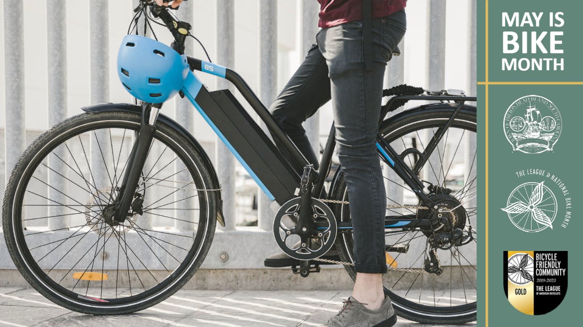 Celebrate National Bike Month with the rise in e-bike popularity! 

Our Town Council passed an ordinance allowing lower-speed electric bicycles on our public pathways. 

Learn more at: hiltonheadislandsc.gov/pathways/ebike… 

#townofhhiBM #bikethere #bikemonth #cycling #bikefriendly