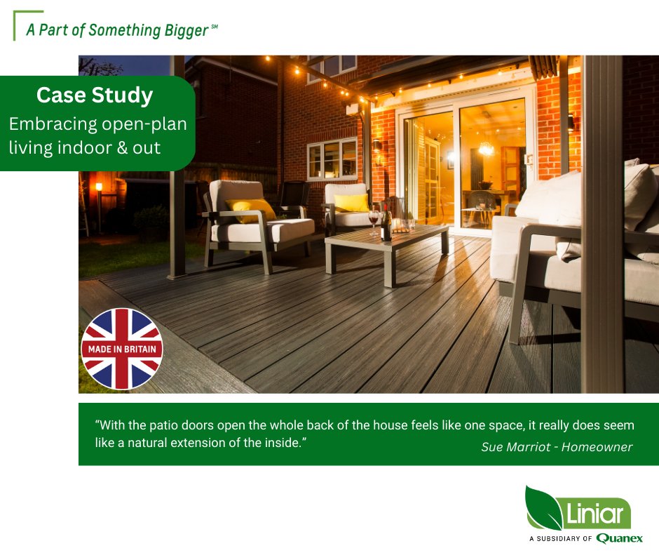 The Marriotts share their experience of living with Liniar's SwitchBoard Ultra PVCu decking, a low-maintenance sustainable alternative to timber that’s made in Britain using recycled material.

Read more: pulse.ly/3o58yxwwwk

#Liniar #Decking #Sustainable #MadeinBritain