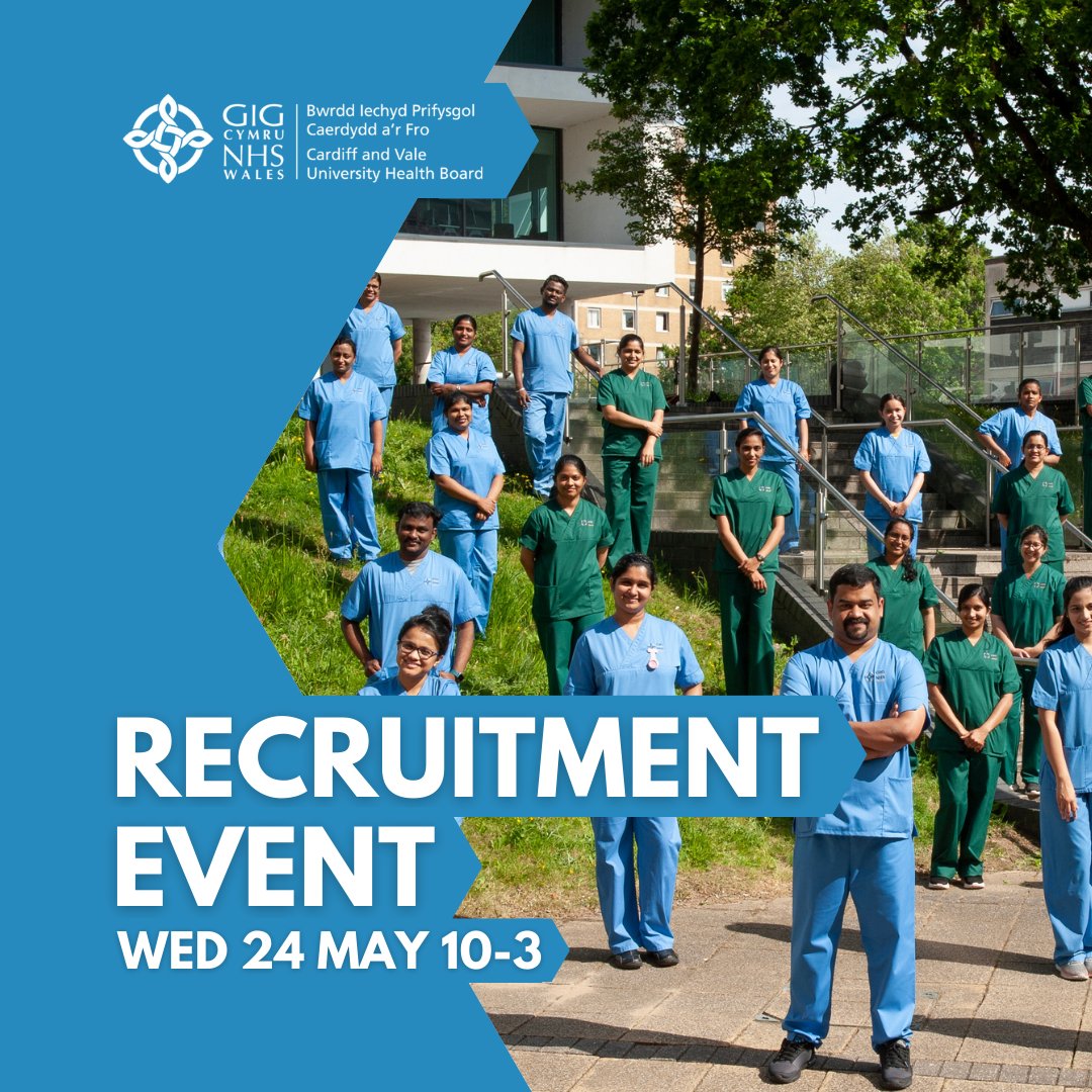 Are you ready for a new challenge? Come and join us on 24 May at the Hilton Hotel in Cardiff, and find out about the exciting opportunities available. Find out more: orlo.uk/QoVca #CAVJobs #NHSJobs #TrainWorkLive