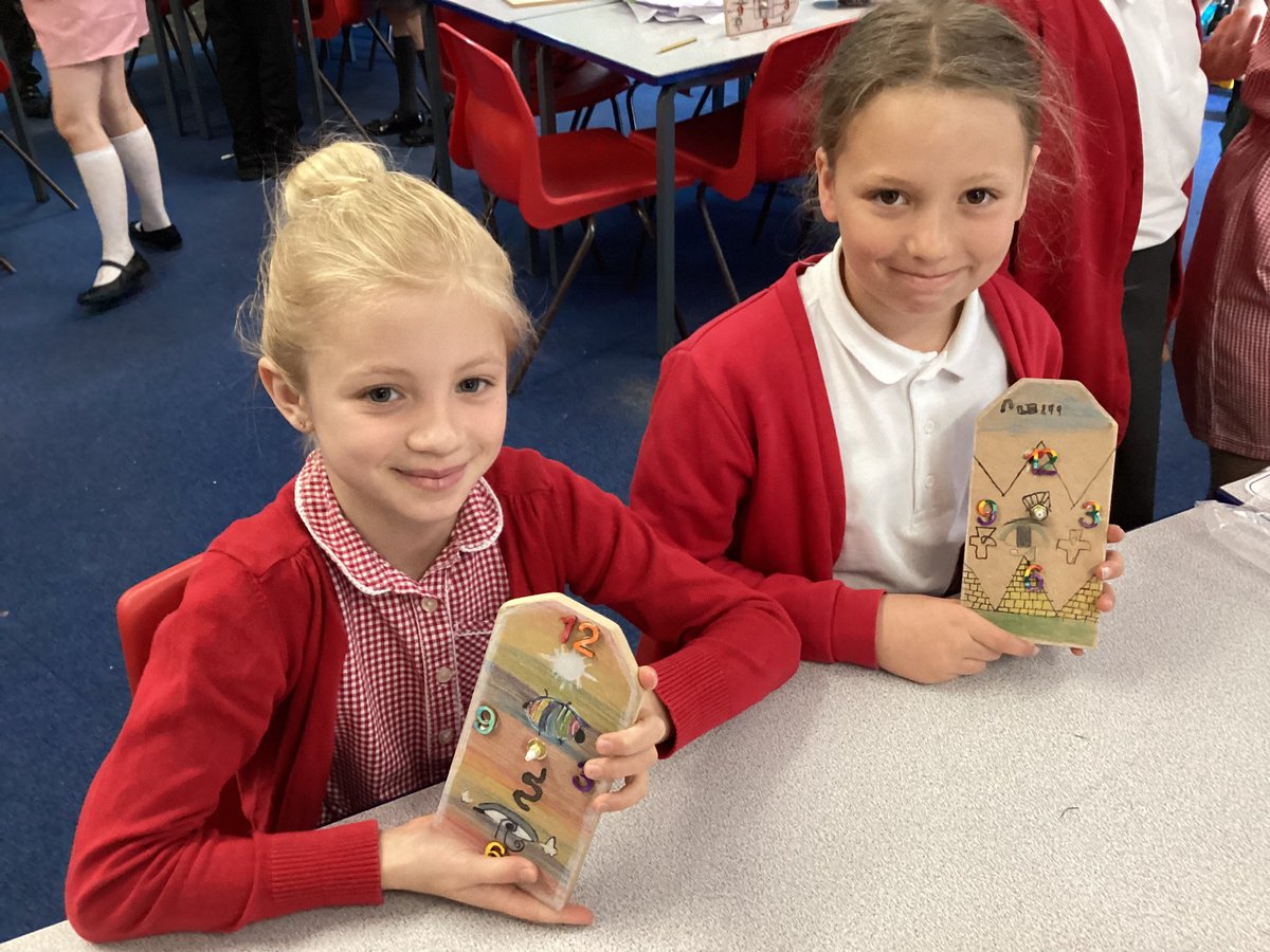 We’ve had a lovely morning working with Mr. Hepp of @heppdt as he taught us how to make Egyptian-themed clocks. We can’t wait to show you our finished products!