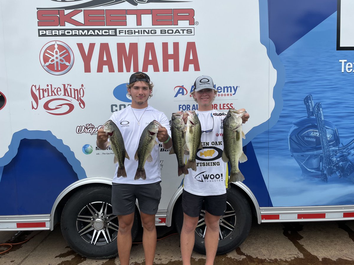 So proud of the <a href="/KleinOak/">Klein Oak HS</a> Fishing Team! After two days of fishing with 207 other teams at the state championship, Carson and <a href="/AustinHeflin2/">Austin Heflin 1️⃣1️⃣</a> placed 41st with a weight of 22.14 lbs. Can’t wait to see what they do next season! <a href="/KleinISD/">Klein ISD</a> <a href="/thomashensley/">Thomas Hensley</a> #thsba
