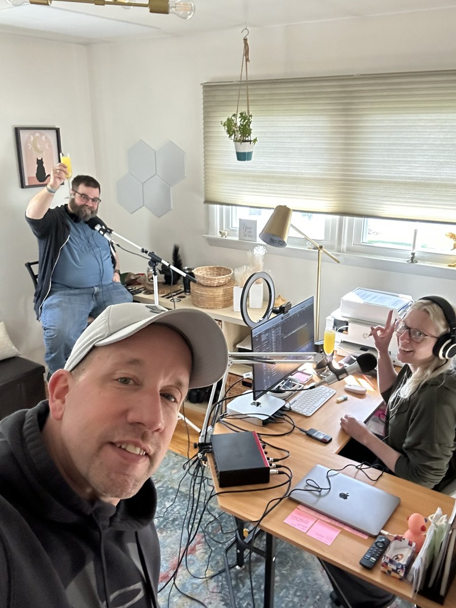 DrunkSqrlPod's tweet photo. We enjoyed rum runners in this episode, made with amazing @BlueChairBayRum 
Check them out. They have the best rum products available 🥃
(Photo includes our wonderful producer, Nell Tice) enTICEing Media
#podcast #PodcastAndChill #hulkhogan #bluechairbay https://t.co/LomnsLj7Am