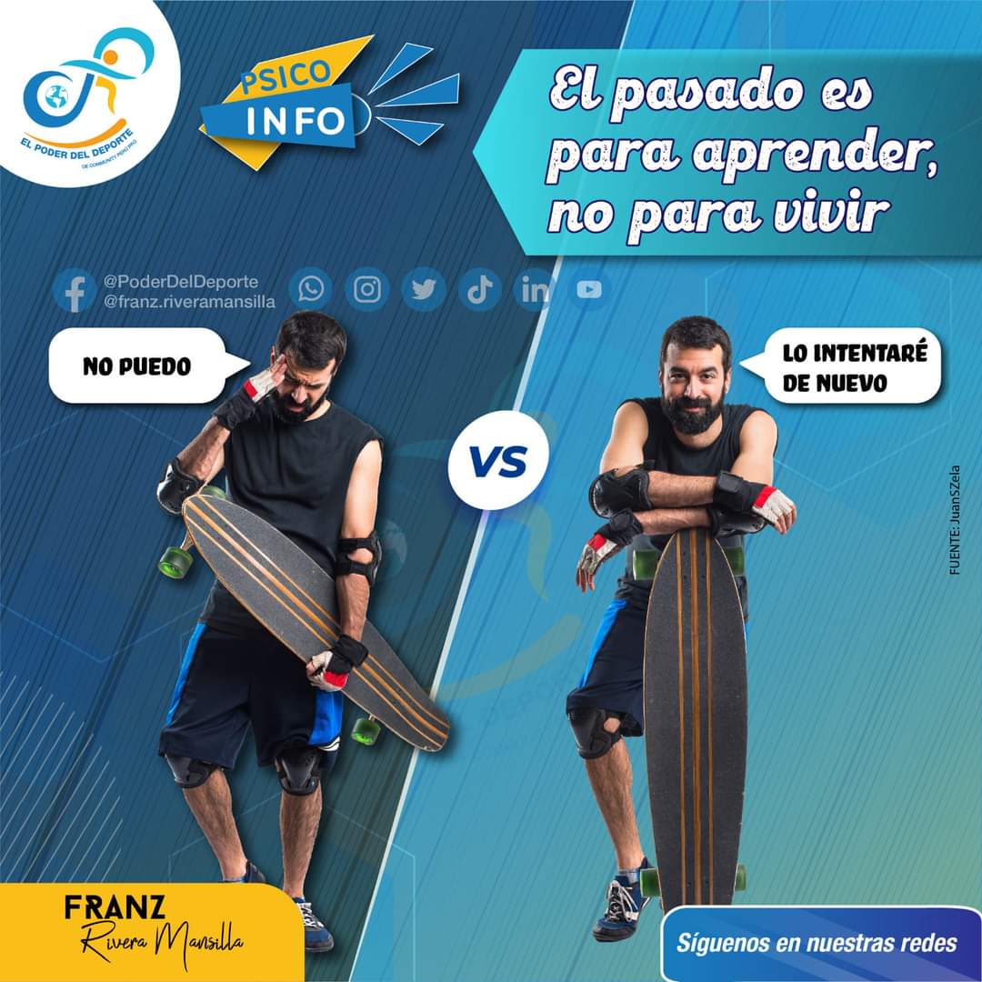 franzriveman's tweet photo. #PsicoInfo✍🏻📣
"El pasado es para aprender, no para vivir en él". Ayer no se pudo, pero hoy, inténtalo de nuevo 🫵🏻😉👍🏻
.
.
.
#ElPoderDelDeporte
#Deporte #FranzRiveraMansilla 
#RutasDelDeporte #Pasado https://t.co/LWTejSzDbs