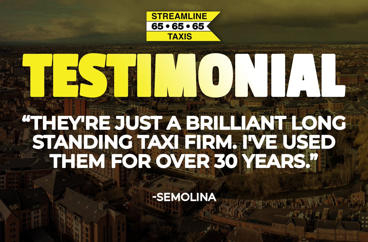 Thank you so much Semolina!! We appreciate your support!
-
📲 Download our app onelink.to/v7779w

🌐 streamlinetaxisyork.co.uk
-
#york #taxis #yorktaxis #travel #yorkshire #safety #community #local #taxifirm #localfirm #localtaxi #testimonial #5stars