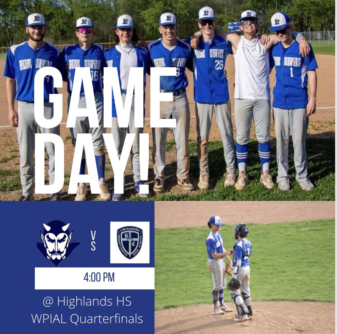 ‼️PLAYOFF GAME DAY‼️
#3 Leechburg 🆚 #6 Bishop Canevin
🏠Highlands HS🏠
⏰ 4:00 PM⏰
‼️WPIAL QUARTERFINALS‼️
