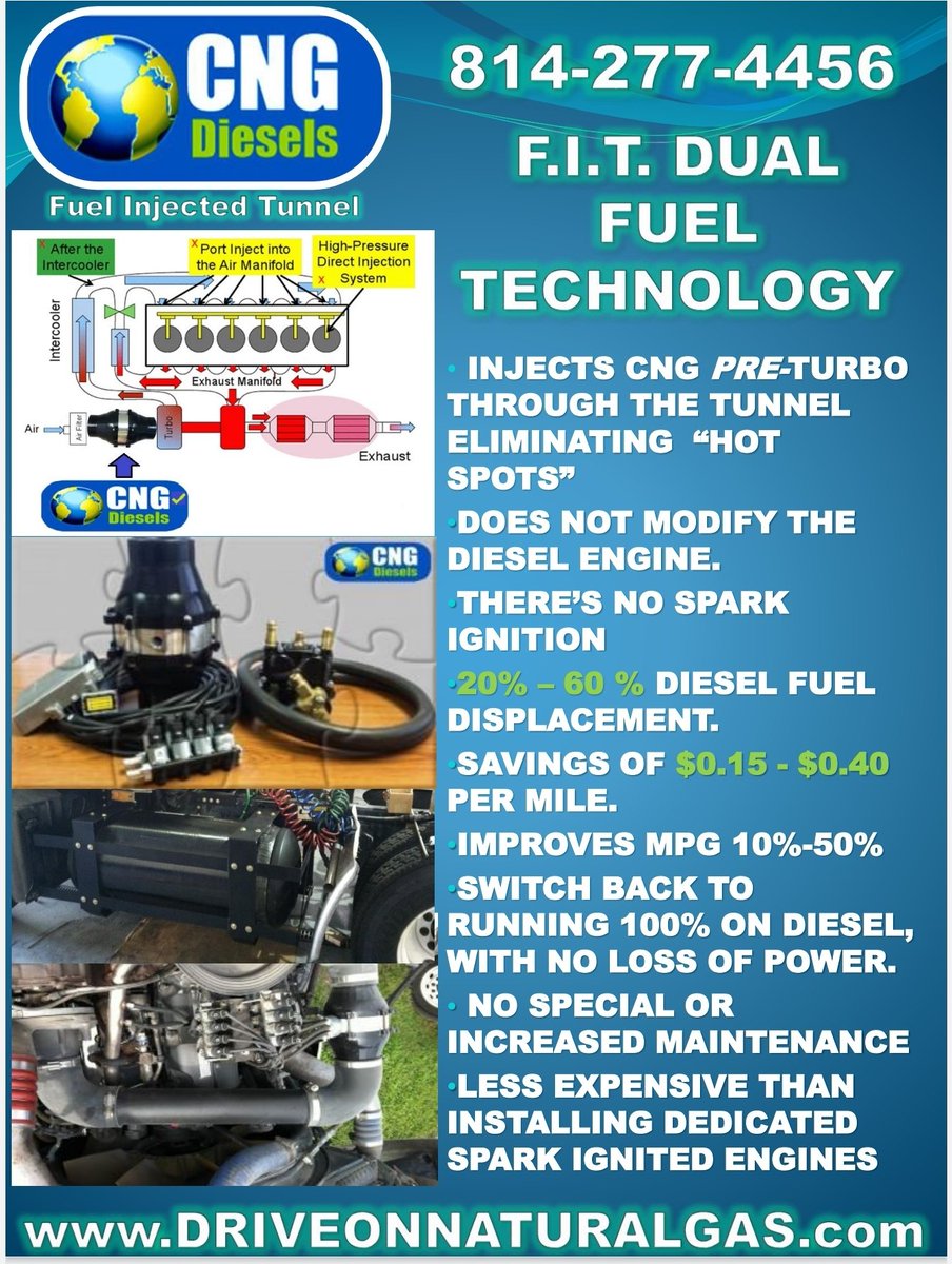 Diesel Dual Fuel Conversions will reduce tailpipe emissions & save you money. Contact the experts at DriveonNaturalGas.com for more information.

#CNG #GoGreen #GoGreen #USA #CleanDiesel #SaveThePlanet #ClimateCrisis #DriveClean #ClimateChange #Class8 #HeavyDutyDiesel #OUL #NGV