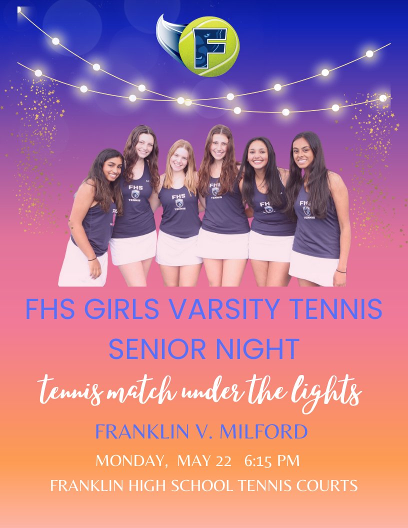 boosterstennis's tweet photo. ‼️TONIGHT IS THE NIGHT ‼️ Let’s celebrate our amazing seniors with a special match under the lights.  Can’t wait to see you there 🎓🎾🎓🎾🎓🎾 https://t.co/cOTpxpMyM7