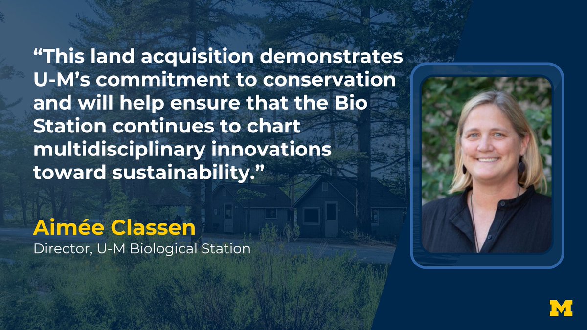 PWindastry's tweet photo. UMichiganNews: RT @UMich: With the purchase of around 40 acres near the U-M Biological Station, U-M is extending its natural resources holdings in northern Michigan, helping protect the region against future development that could have a negative influen… https://t.co/ujlCd5UW5h