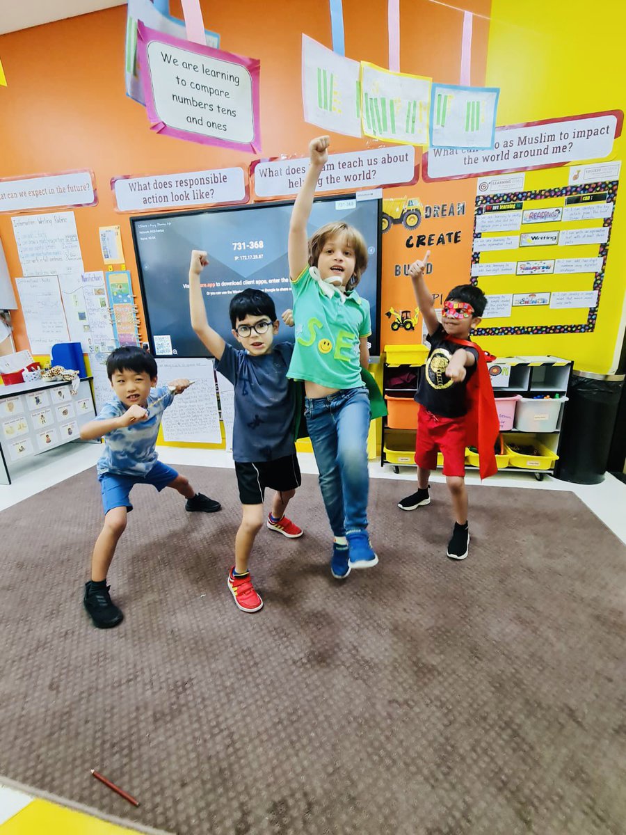 NGSDubai's tweet photo. Our Grade 1 students showcase their extraordinary superpowers of empathy during our special Empathy Heroes Day at NGS.

يُظهر طلابنا من الصف الأول قواهم الخارقة في التعاطف خلال يوم أبطال التعاطف الخاص بمدرسة نكست جينيريشن. https://t.co/95AkzVBQFa