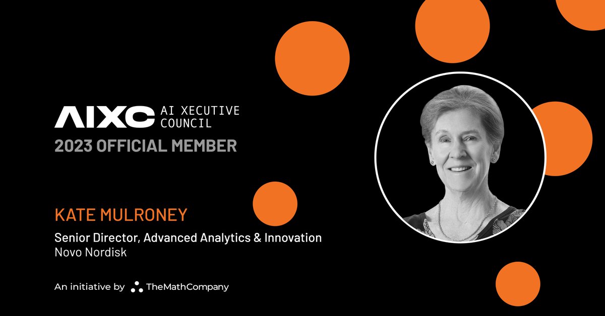 Meet the Council Member!
We are thrilled to announce that Kate Mulroney, Senior Director, Advanced Analytics & Innovation at @novonordisk, has joined the AI Xecutive Council! 
 
#AdvancedAnalytics #BigData #DataScience #BusinessIntelligence #LeadershipCommunity #ThoughtLeadership