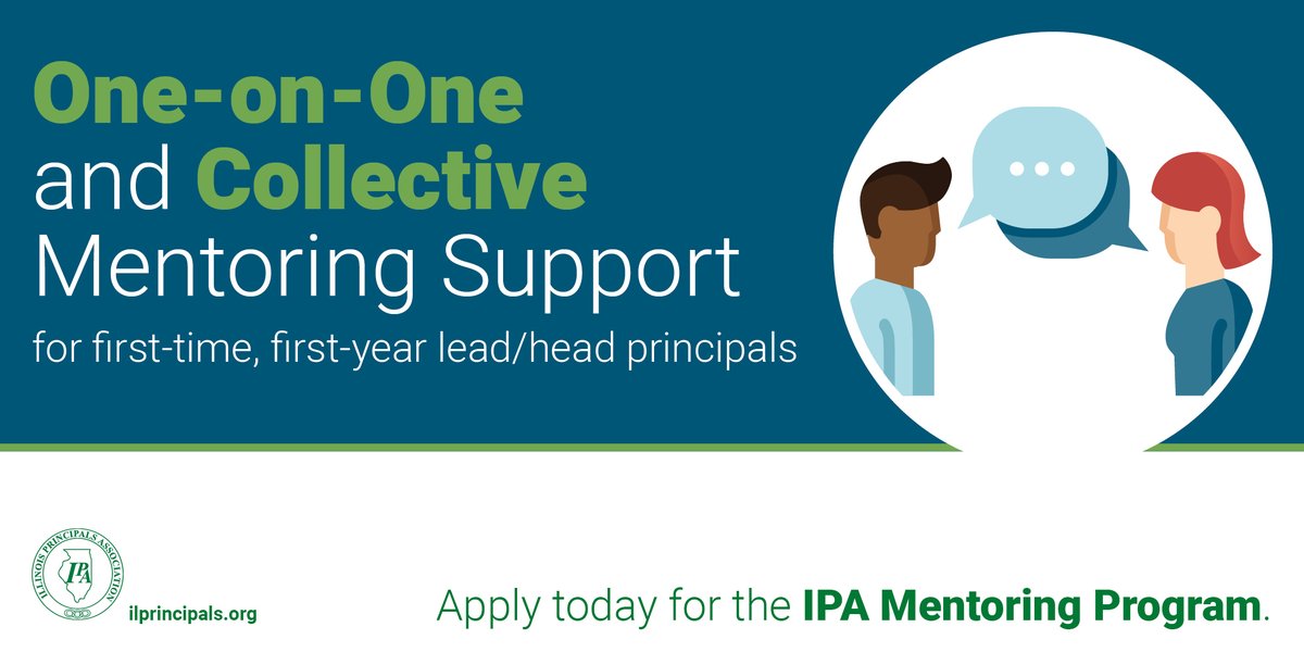 A solid mentoring program for new school leaders is essential in supporting increased performance and extending years in the role. The IPA offers 40 hours of mentoring to first-time, first-year lead/head principals at no cost. Apply today! ow.ly/w3aC50OprAm