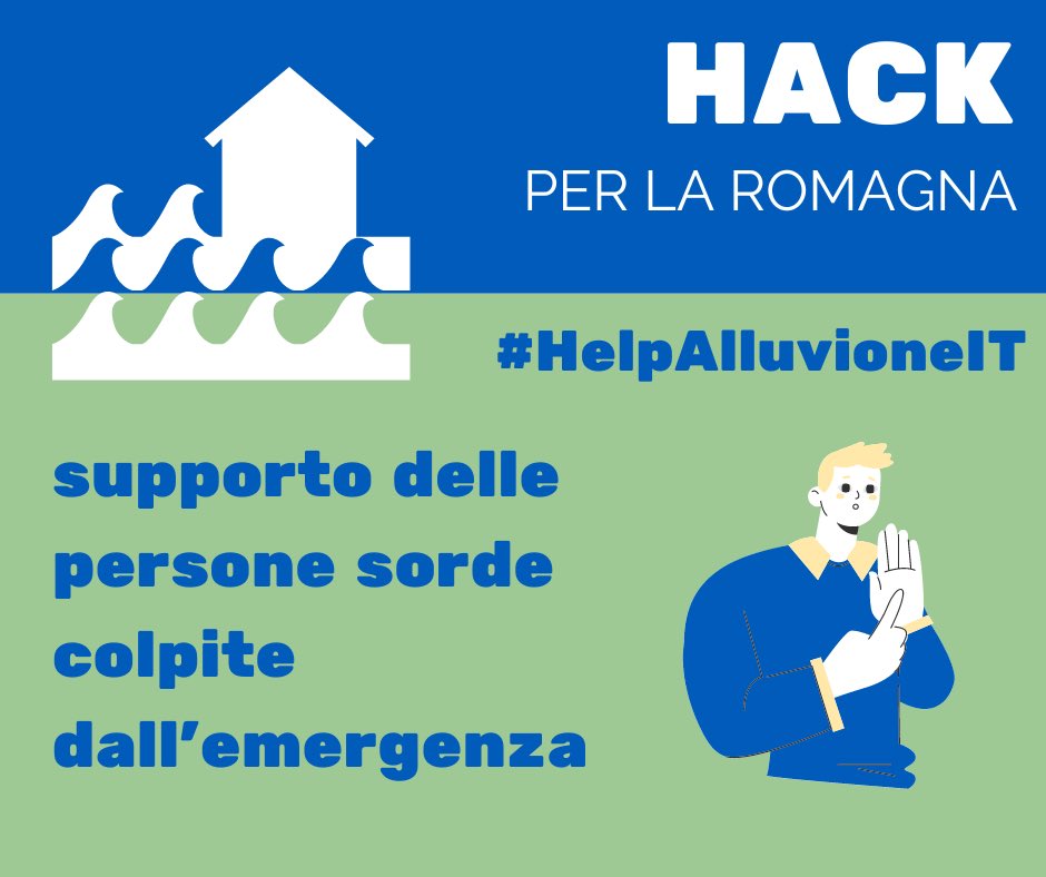 #servizi #sordi #LIS 

Ente Nazionale Sordi: 
🔴🔴Centrali del NUE 112 e #ENS insieme a supporto delle persone sorde colpite dall'emergenza #alluvione in Regione Emilia-Romagna e #Marche: Comunic@ENS attivo 24 ore su 24 con interpreti #LIS.

ens.it/centrali-nue11…