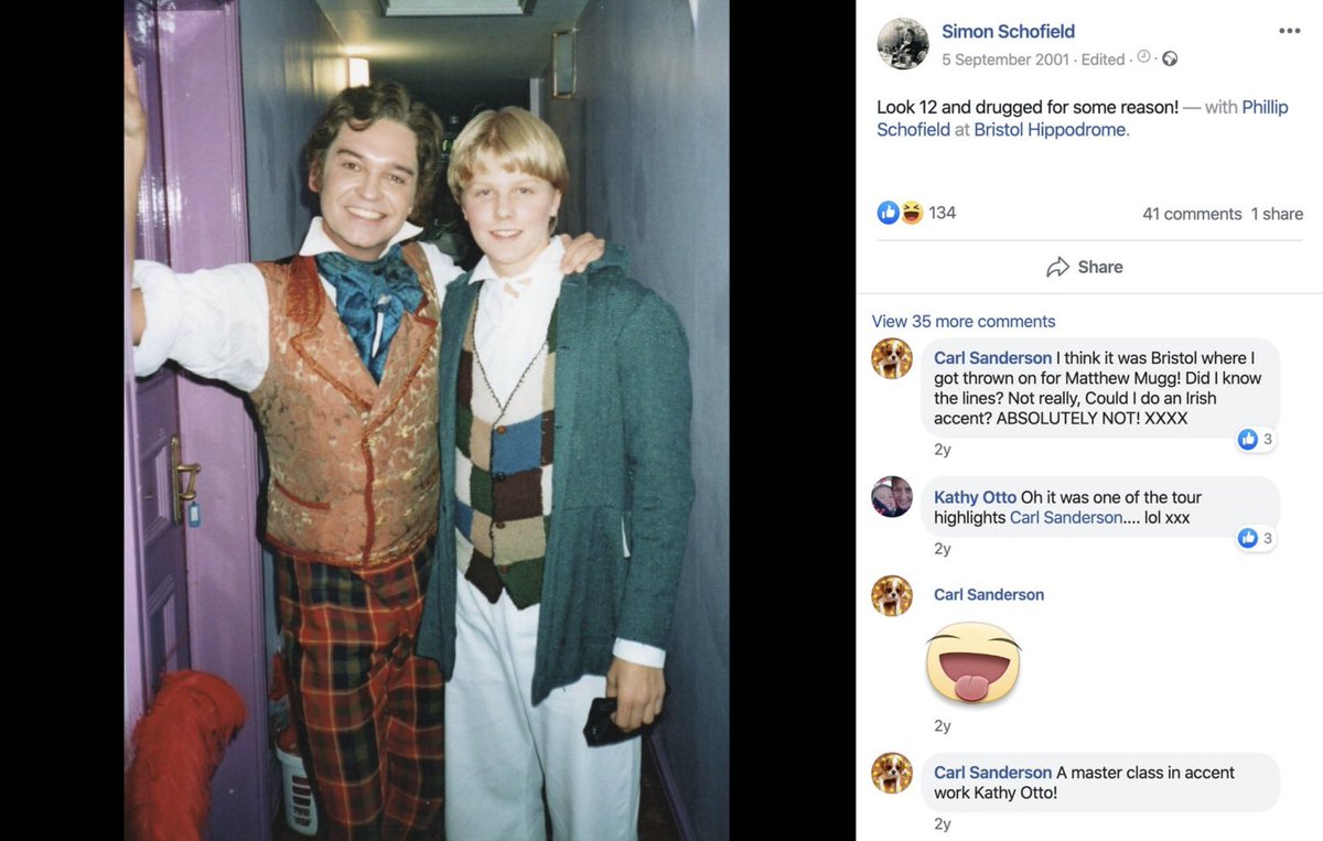 MsMillyFawcett's tweet photo. Meet 2 friends of #phillipschofield
#SimonSchofield worked with Phil when he was 12 yrs old.
When Simon was 31 yrs old he was cozying up to #MatthewMcGreevy who was barely 17.
A year later, Matt begins his runner career at #ThisMorning.
#ITV #HollyWilloughby #hollyandphil https://t.co/b1rhIqrSZx
