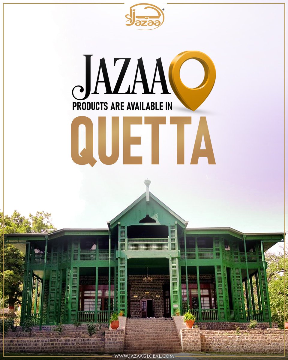 jazaaglobal's tweet photo. Jazaa Global continues to grow locally. Our premium quality products are readily available in Quetta.
#Jazaa #JazaaGlobal #LocalAvailability #Quetta https://t.co/N9mLIRIa0k