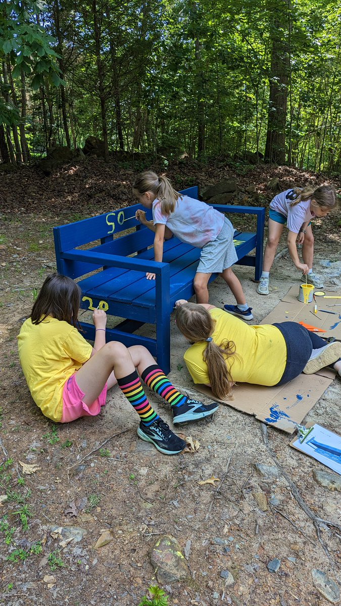 SouthwestDPS's tweet photo. Thank you, Girl Scouts Troop 3579 for the wonderful Buddy bench. As part of their Bronze Award the girls planned, purchased materials, built, and painted the bench. Then they installed the bench on the 2-5 playground for all to use. #SWSeahawks #WeAreDPS #girlscouts https://t.co/2pPYLk3Wa4