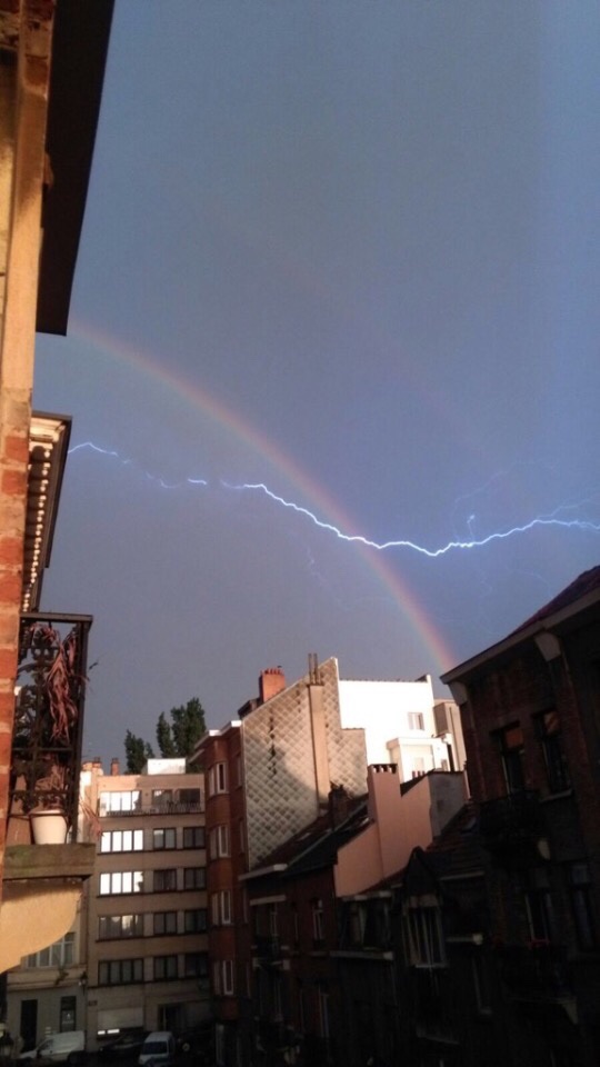 This photo from when I lived in Brussels 

#photo #photography #nature #NaturePhotography #weather #weatherphotography #nofilter #Rainbow #Lightning