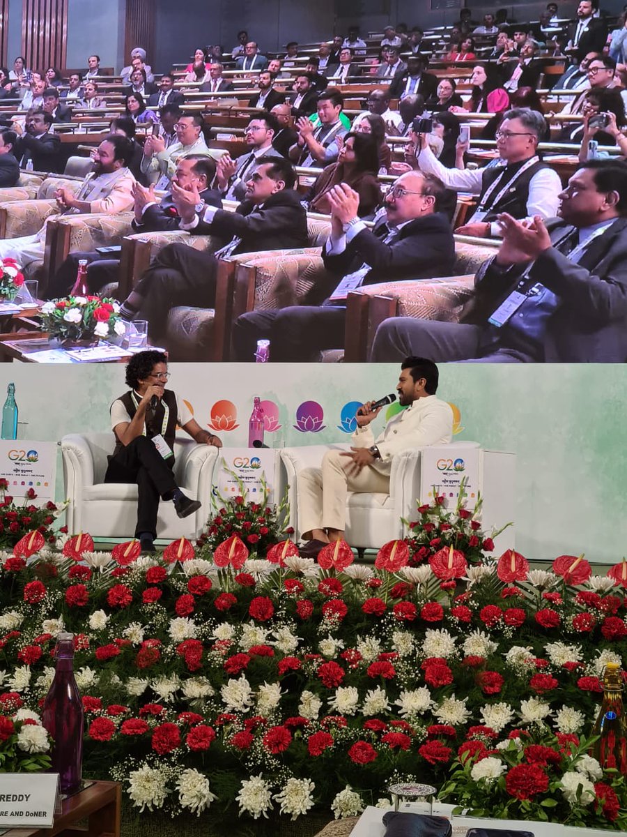 SachuHopes's tweet photo. RT @SGinIndia: Wow ! What a way to start the first session of 3rd Working Grp of Tourism. #RRRMovie. @AlwaysRamCharan. #NaatuNaatu. Dance Off! HC Wong
@g20org @JandKTourism @srinagaradmin #G20Kashmir #RamCharan https://t.co/WTGUyqxF9B https://t.co/7fWzugJ5l4