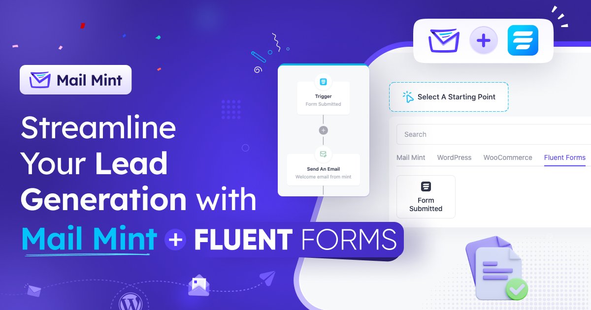 WpFunnels's tweet photo. We have an exciting update to share with you! 😍

🔥 Introducing The Much-anticipated Integration: Mail Mint + @Fluent_Forms 🔥

Watch your business grow as you effortlessly capture, convert, and nurture high-quality leads. 🚀 https://t.co/RzuCDITzLs