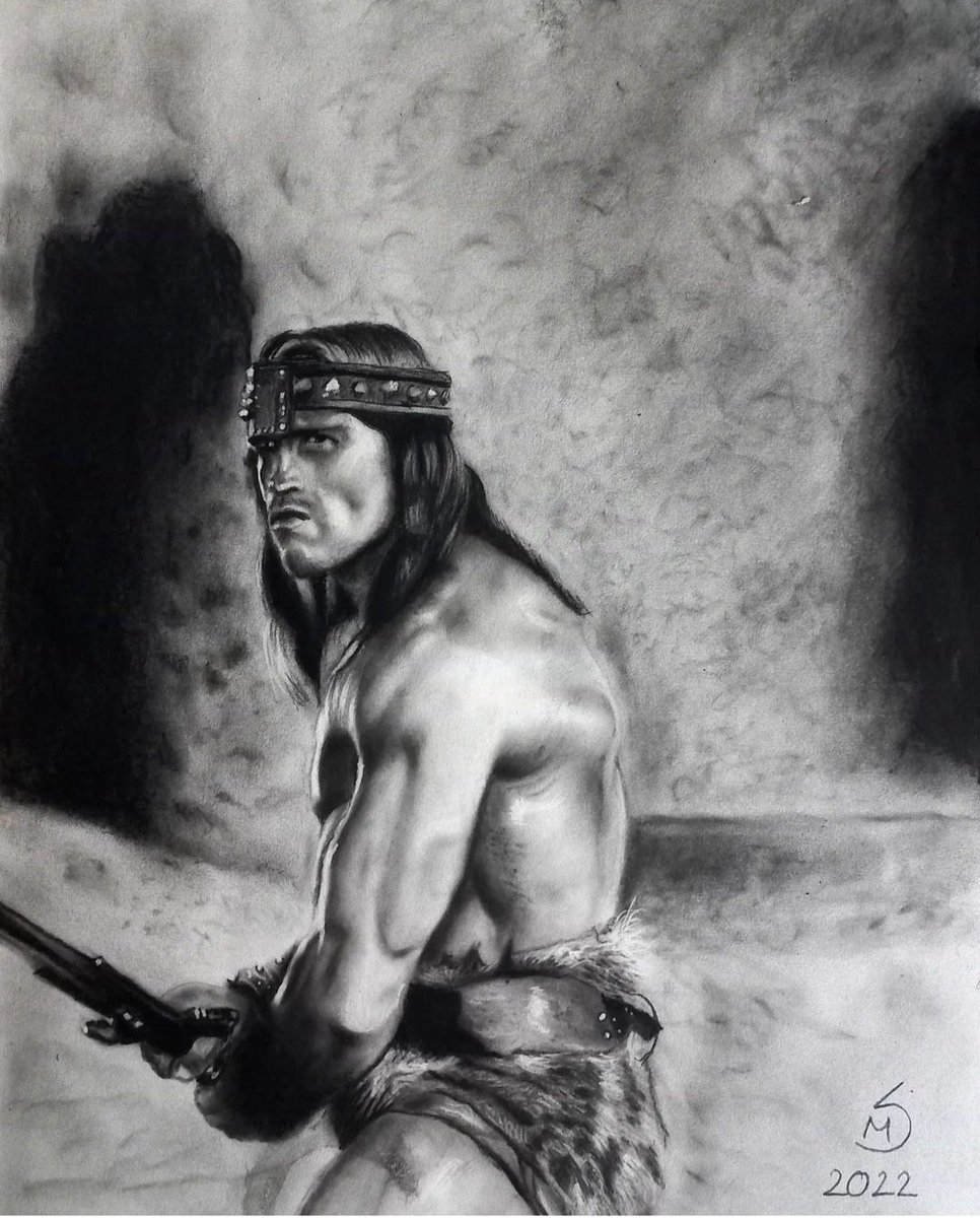 This is the drawing that I made year ago #CONAN  #barbarian #art #sketch #drawing #one #movie #charcoal #ArtOfTheDay #switzerland #lucerne #swiss #swissart