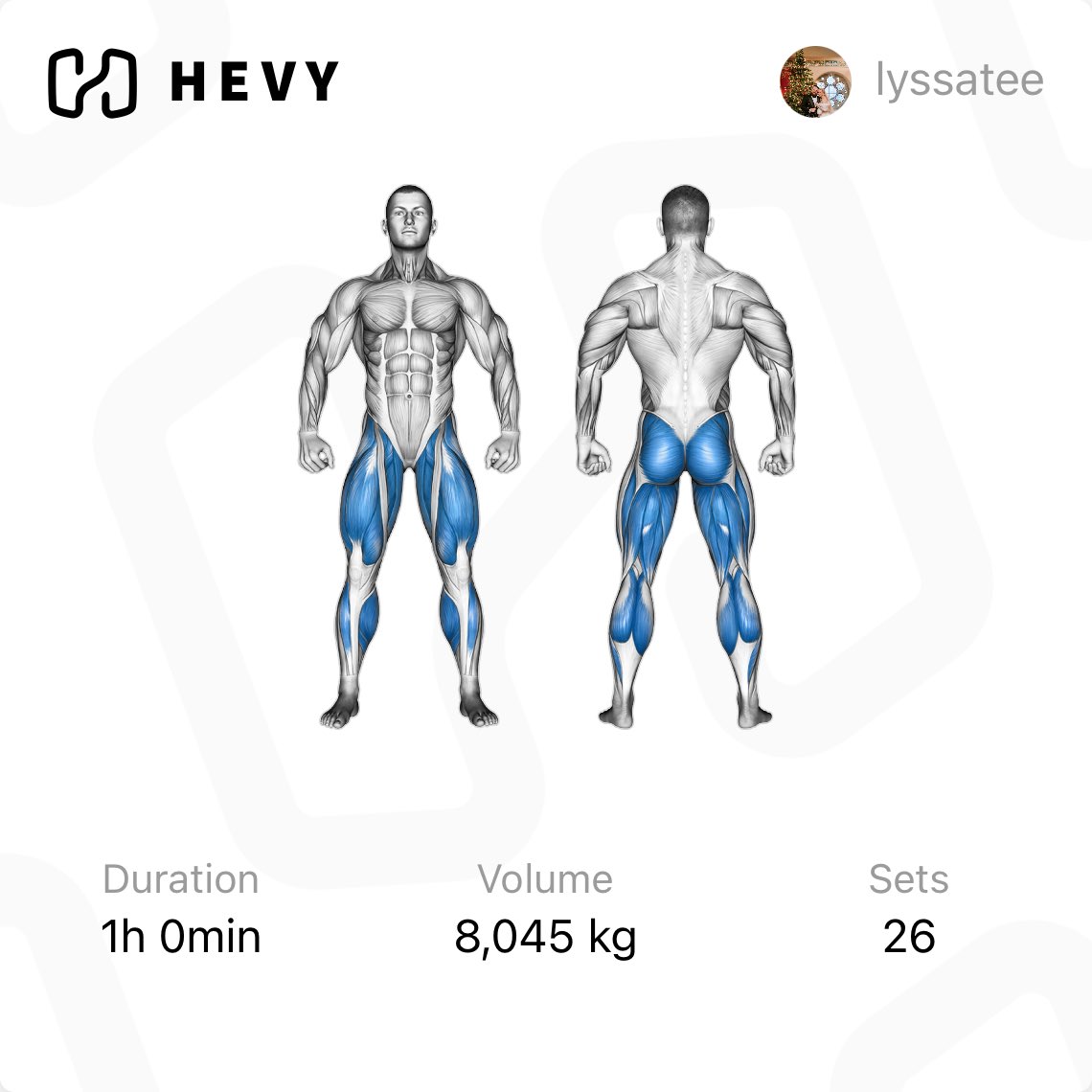 Lyssatee 💪🏻 swole era on Twitter "leg day 👹 HevyApp"