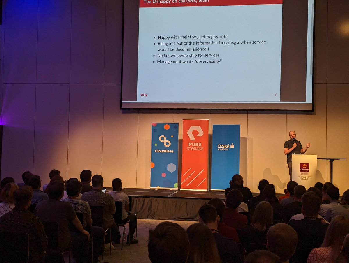 devopsdaysprague (@devopsdaysprg) on Twitter photo <a href="/KrisBuytaert/">Kris Buytaert</a> one of instigators of the DevOps movement talking about '#Observability will not fix your broken #monitoring' 🙃 #DevOpsDaysPrague <a href="/KrisBuytaert/">Kris Buytaert</a> one of instigators of the DevOps movement talking about '#Observability will not fix your broken #monitoring' 🙃 #DevOpsDaysPrague