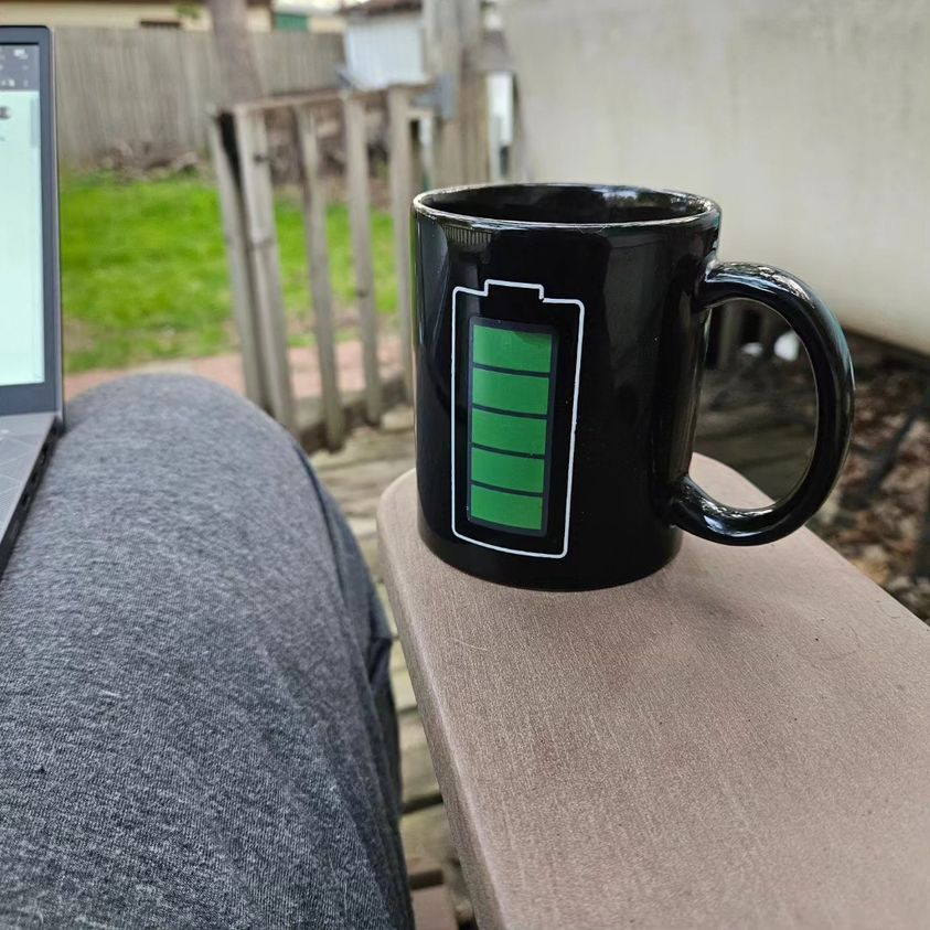 reallyasa's tweet photo. The dog wants to be outside, but she doesn't like being outside alone, so I'm starting my work day on the deck.
#workfromhome #workfromhomeadventures https://t.co/PJjKUyOPqv