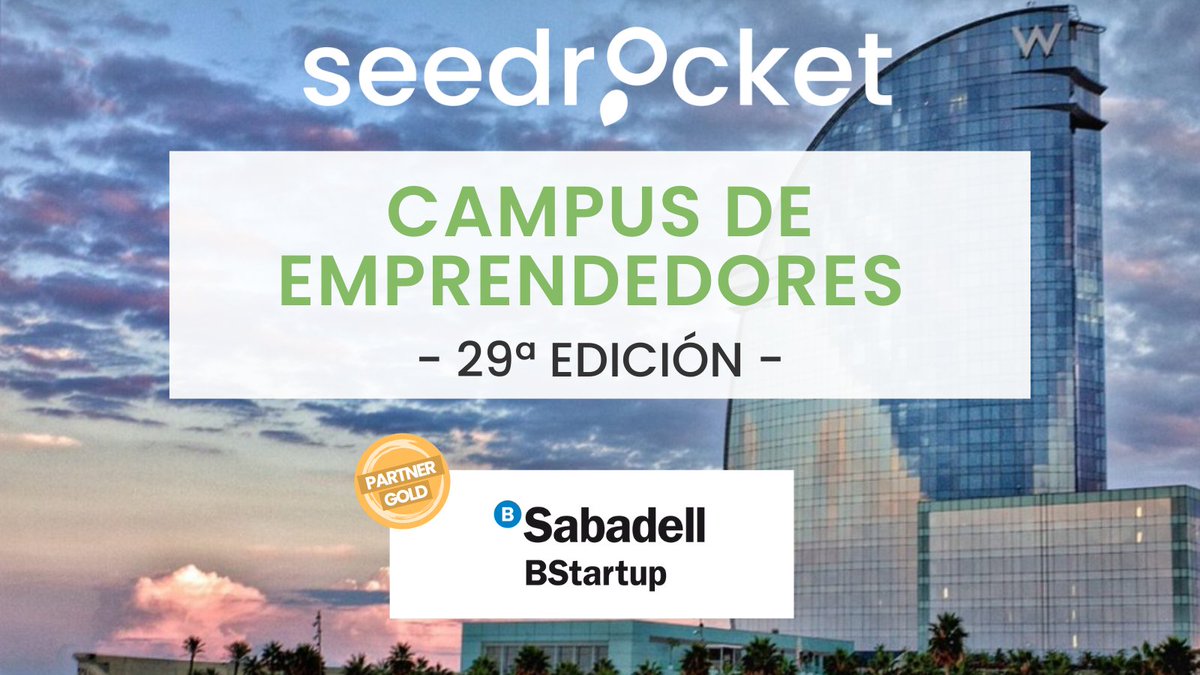 BStartup: Mañana arranca el #SeedRocketCampus, el programa de formación de tres días de duración de <a href="/seedrocket/">SeedRocket</a> en el que participarán 10 prometedoras startups.

Un honor apoyar, un año más, desde <a href="/BStartup/">BStartup</a> <a href="/BancoSabadell/">Banco Sabadell</a> esta 29º edición.