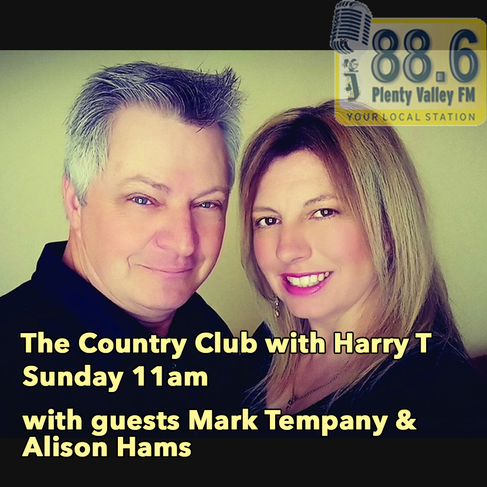 PlentyValleyFM's tweet photo. On the Country Club this Sunday, host Harry T will be chatting with SA-based artists Mark Tempany and Alison Hams  who recently released their latest single "Lullaby"

Tune in from 11am to 88.6 Plenty Valley FM or online at https://t.co/qtRKSg2sPY,au to catch the conversation! https://t.co/ZkbMlmkF9h