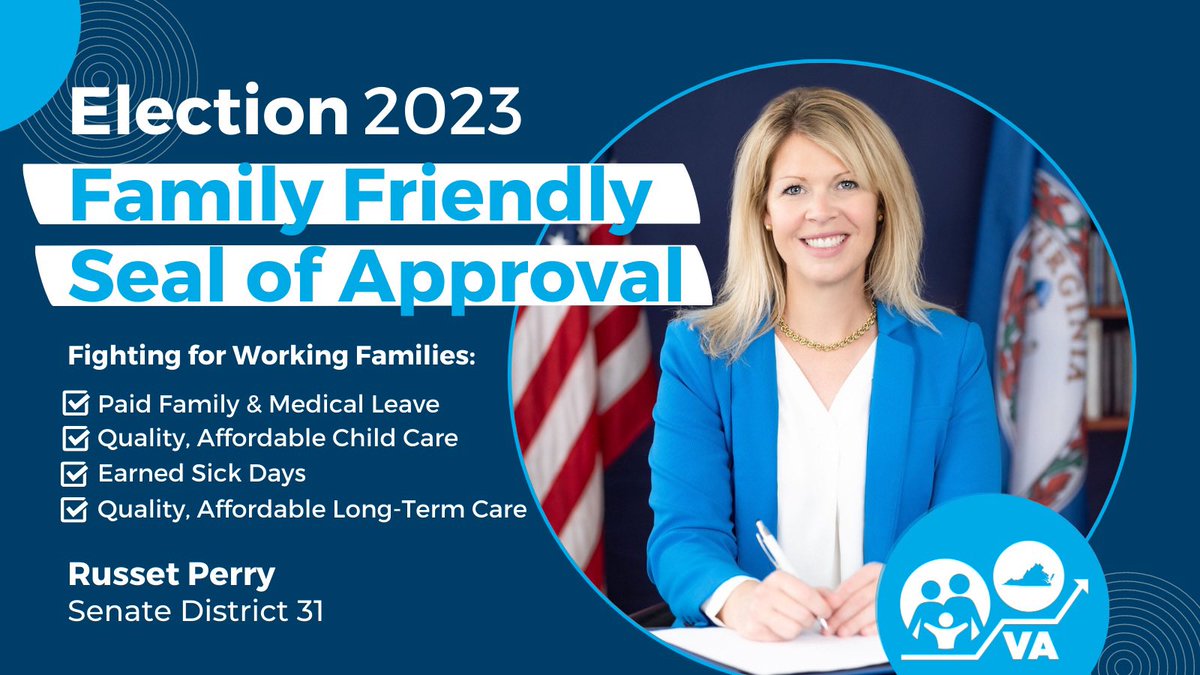 I’m honored to be the only candidate in this race to receive @FamilyEconomyVA’s Seal of Approval. Growing up in a working-class household, these issues are personal to me, and I look forward to working in Richmond to expand access to #AffordableChildcare and #PaidLeave.