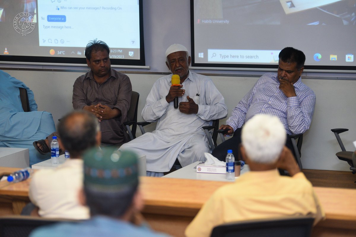 HabibUniversity's tweet photo. The Sindhu Delta: Abandonment, Obsolescence, and Mitigation - A Panel Discussion that shed light on the ecological past, prevailing challenges, and hopeful restoration efforts. Organized by #ComparativeHumanities, IDRAC, and ARZU Center, at #HabibUniversity. https://t.co/DCMyubt64y
