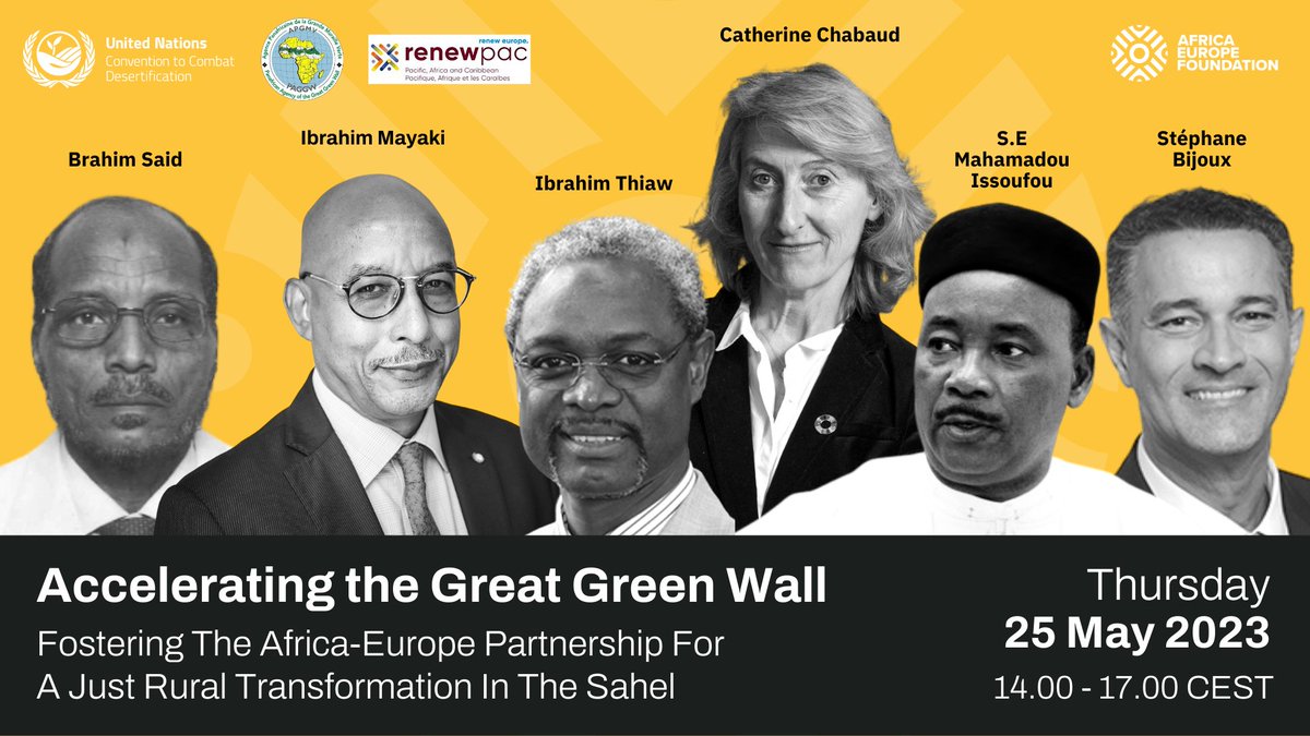 AfricaEuropeFdn's tweet photo. 📢Join us for the Accelerating The Great Green Wall conference.

The conference will convene stakeholders from Africa &amp; Europe to discuss how to enhance the partnership &amp; develop credible strategies for investment in the Great Green Wall.

Register ☞https://t.co/XjIsoFIUYf https://t.co/PHtIh4hzdx