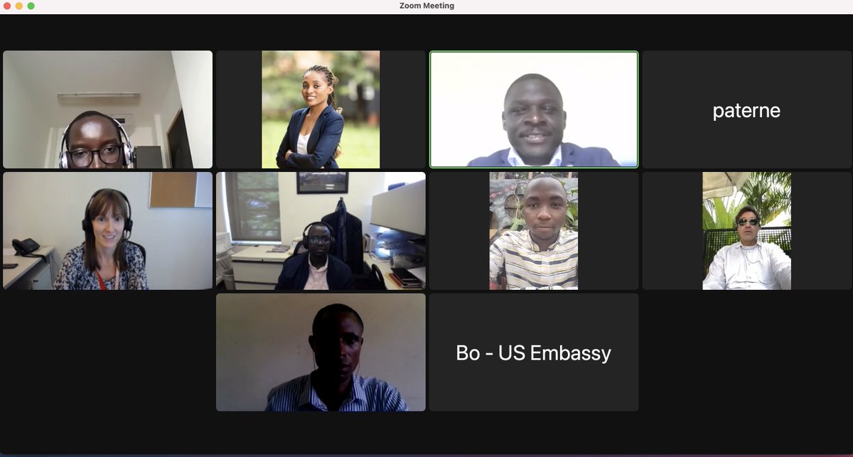 AirQoProject's tweet photo. #OnboardingCall! A pleasure bringing the U.S. Embassy Bujumbura team up to speed with the ongoing #airqualitymngt initiative we're partnering on with the #UniversityOfBurundi to leverage collaborations to increase access to #airqualitydata &amp; facilitate evidence-driven actions. https://t.co/gp418Vzojk