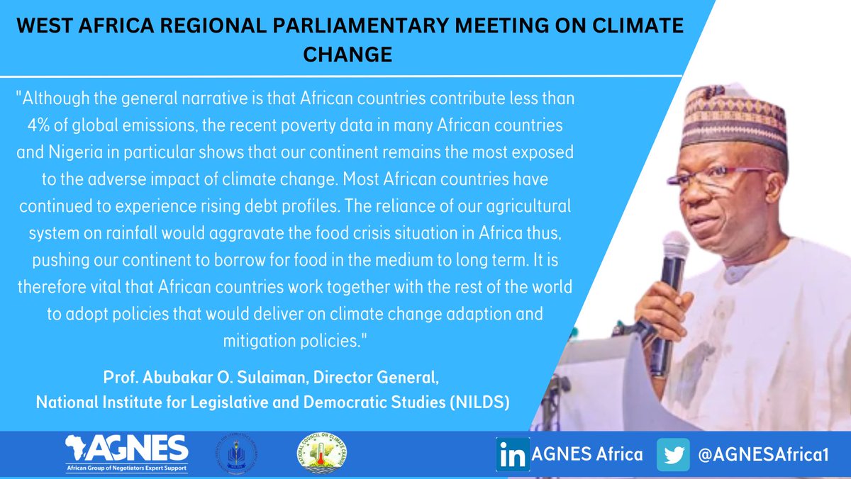 It is vital that African countries work together with the rest of the world to adopt policies that would deliver on climate change adaptation and mitigation policies.@MohdHAbdullahi @FMEnvng @OdumUdi
@FMEnvCCNG @nilsnigeria @NEPAD_Agency
@ecowas_cedeao