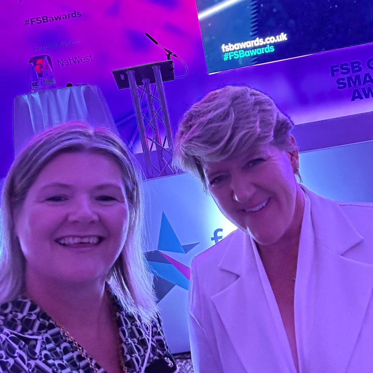 Great time at the #FSBAwards! Highlight was meeting the incredible @ClareBalding, a fellow racing enthusiast🏇Wonder if we can entice Clare to Carlisle for our Great Community Raceday?😉Get your tickets: bit.ly/42ROieP and donate: gofund.me/a0a90267 #CharityRaceday