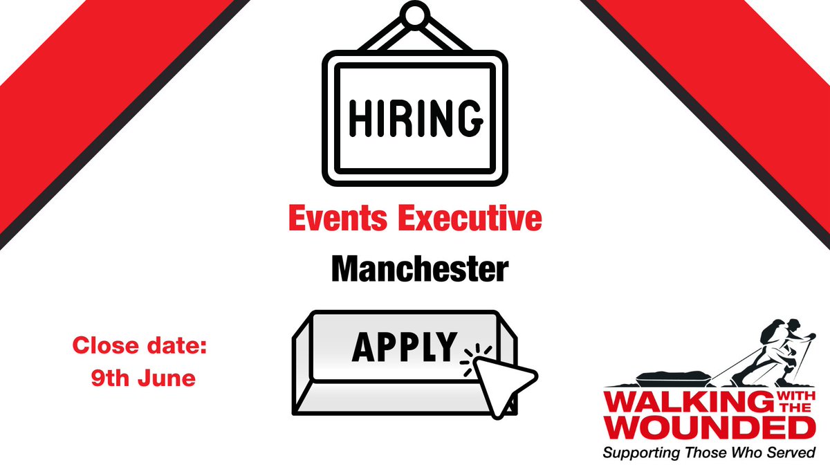 📢 WE'RE #HIRING!

As the #EventsExecutive, you will be responsible for the management of the 3rd party portfolio of events for WWTW, including the Great North Run, London Landmarks Half Marathon &amp; the Marathon des Sables.

Interested? Read more HERE ➡️ walkingwiththewounded.org.uk/home/careers/V…
