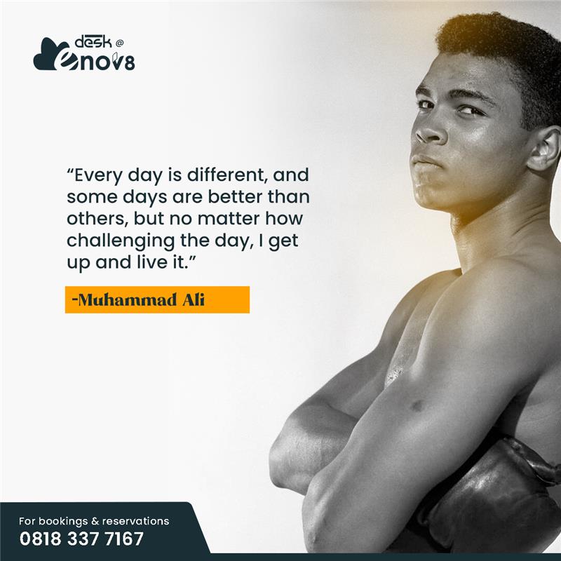 Desk_Enov8's tweet photo. Choose to live each day with passion and purpose, no matter what.

Welcome to the new week!

Our coworking space is still available for your bookings.
Please call 0818-337-7167 for enquiries.

 #coworkingspaceinlagos #coworkingsoaceinlekki #coworkingspaceontheisland #deskatenov8 https://t.co/GbcsKCqfEv