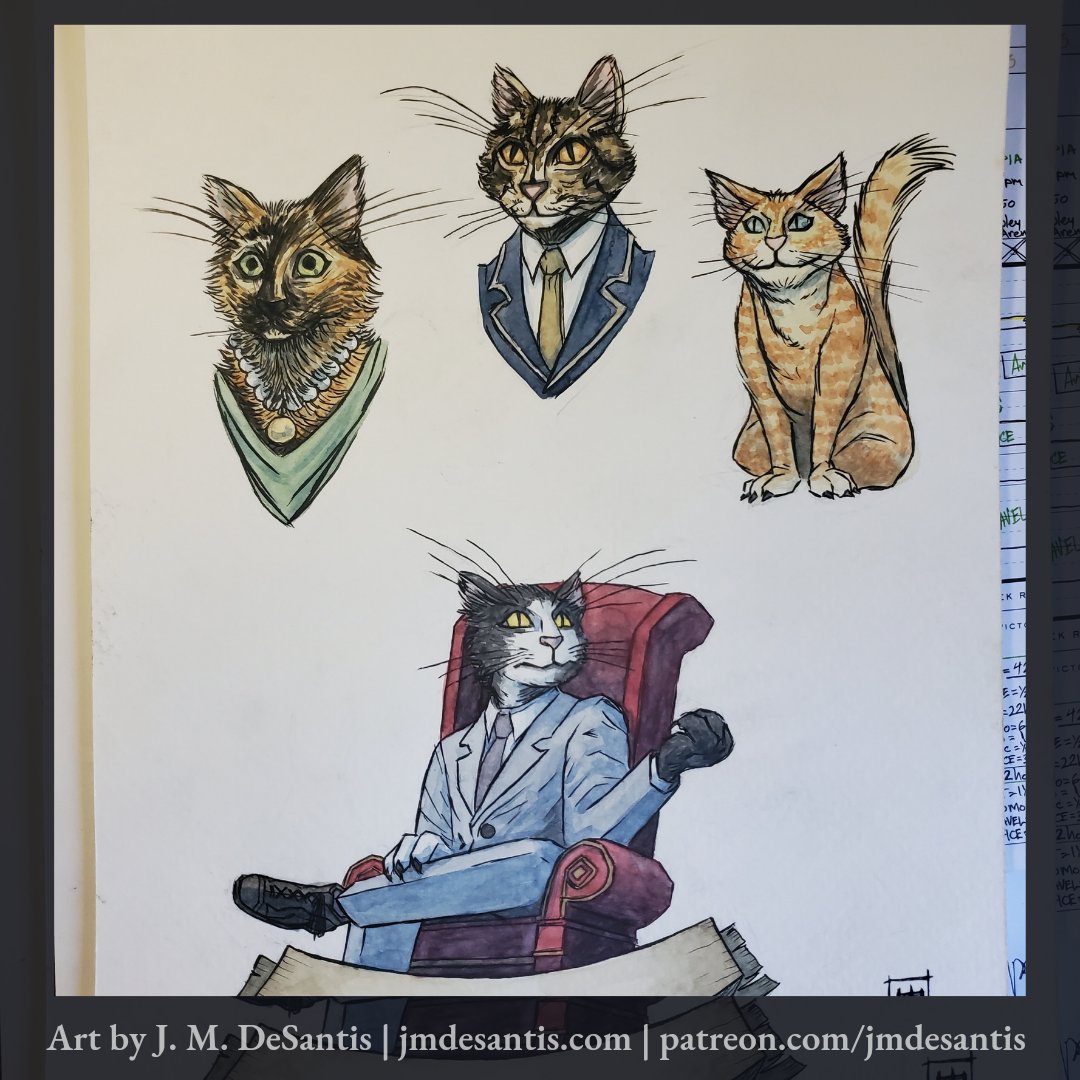 jmdesantis's tweet photo. Speaking of cats...
#art #artist #traditionalart #watercolors #watercolor #inking #cat #cats #billee #CatsOfTwitter https://t.co/j9jcI3FvSh