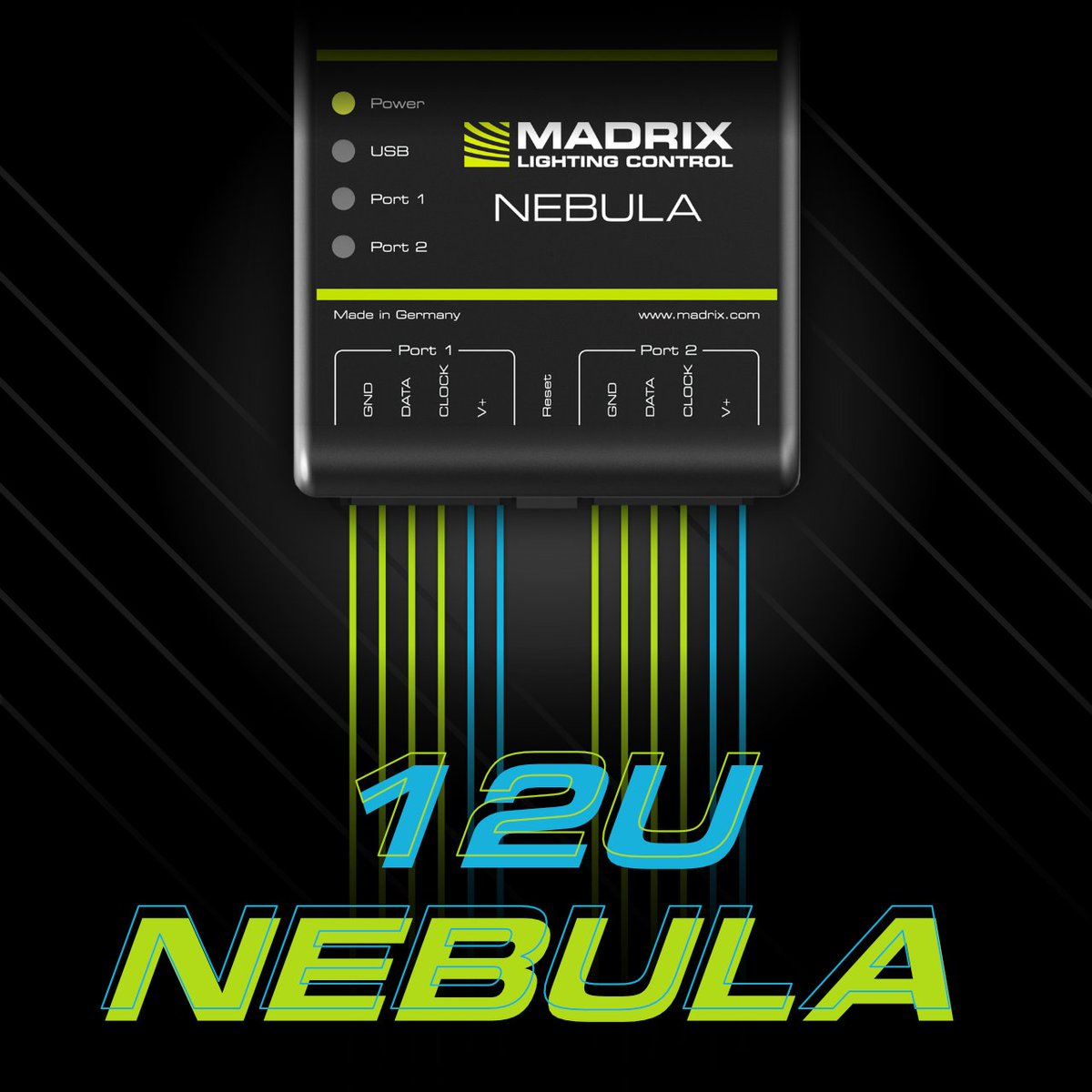 madrix's tweet photo. MADRIX NEBULA – The versatile LED pixel-tape driver. Control 6 universes per port, for a total of 12 universes.
Firmware 6.00 now available as a free update!
#madrix #nebula #lighting #control #lightingcontrol #dynamiclighting #led #leds
#ledtube #spi #artnet #sacn #streamingacn https://t.co/ioN7g52s5W