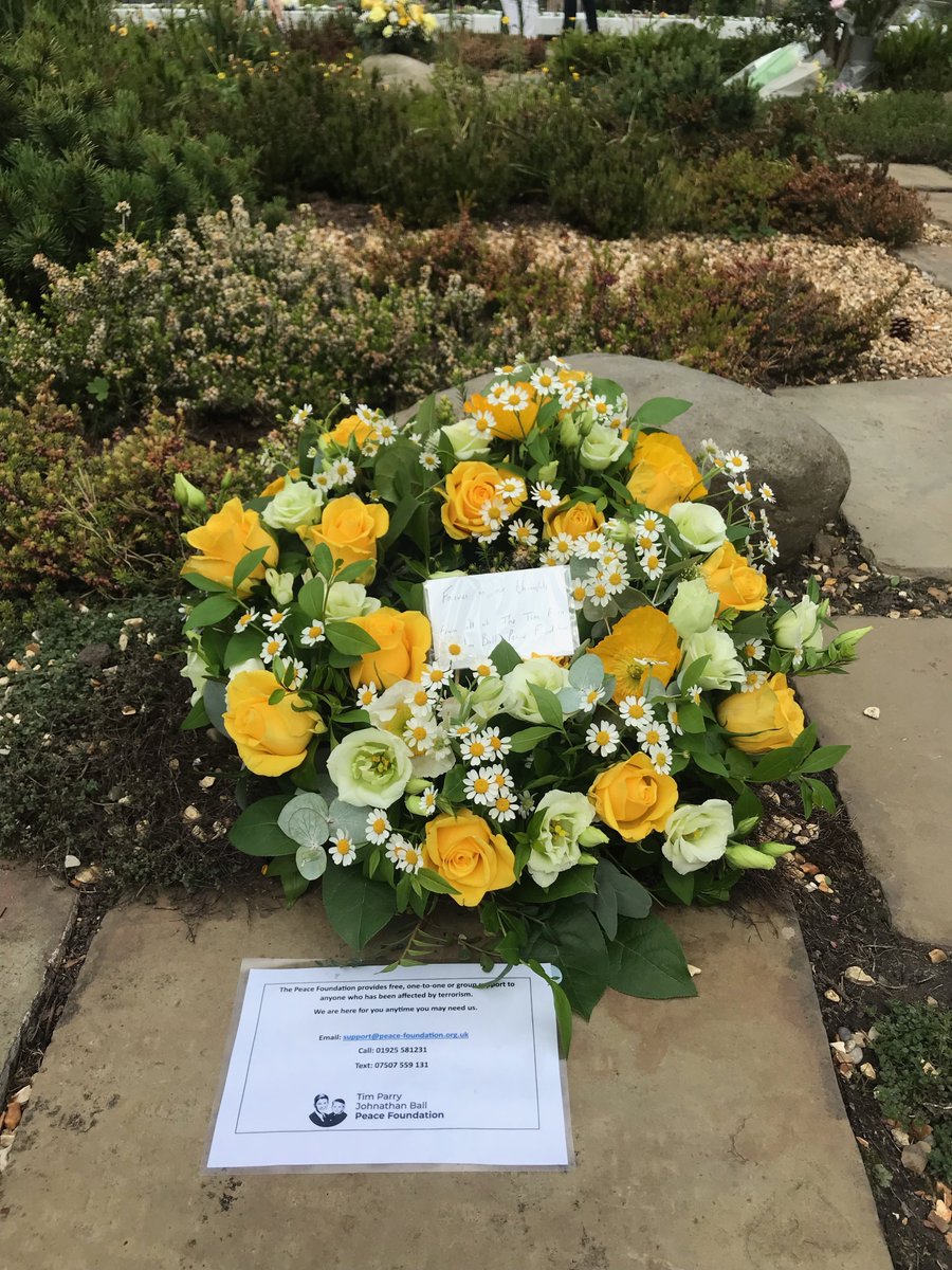 TPJBFoundation's tweet photo. Forever in our thoughts. The Tim Parry Johnathan Ball Peace Foundation offers support to anyone who has been affected by terrorism.  We are here for you anytime you may need us.  support@peace-foundation.org.uk or call 01925 581231. https://t.co/wipJ1vnGPa
