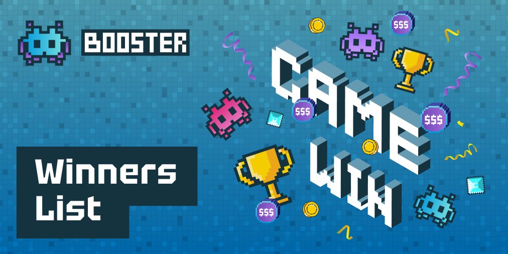 BoosterA2E's tweet photo. 🚀BOOSTER P2E GAME v.2  WINNERS LIST👾

Today, we announce TOP 3 gamers⭐️! Congratulations to the following players:
1. S. @Esrife (813) - $10 ⭐️
2. Yusi @yusufmars (813) - $10 ⭐️
3. Mrs @Payel690069 (674) - $5 ⭐️

Let's give a huge round of applause to our winners!👏
Stay tuned! https://t.co/0ggSwaH2hT