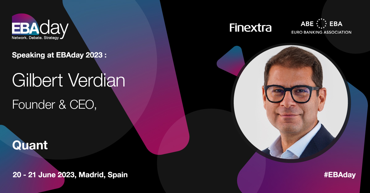 quantnetwork's tweet photo. We'll be at #EBAday in June talking to Europe's banks about how they can benefit from #CBDCs and #ProgrammableMoney. 

If you're going to be there too, don't miss @gverdian on Day 1 at 16:45: What is the outlook for CBDCs in Europe?