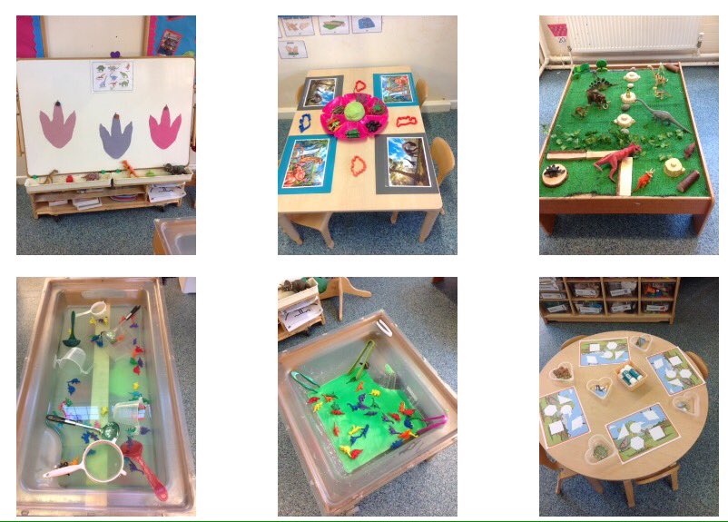 It's dinosaur week in Nursery. Here are some of our continuous provision activities.